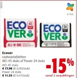 Colruyt Ecover AIO 45 stuks aanbieding