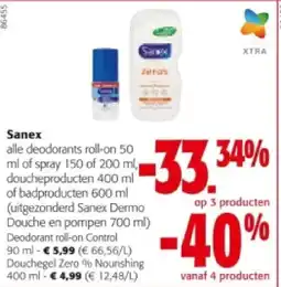 Colruyt Sanex Deodorant roll-on Control 90 ml aanbieding