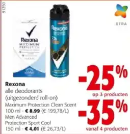 Colruyt Rexona Maximum Protection Clean Scent 100 ml aanbieding