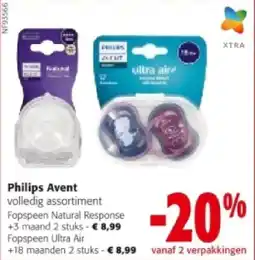 Colruyt Philips Avent Fopspeen Natural Response +3 maand 2 stuks aanbieding