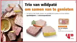 Colruyt Trio van wildpaté 270 g aanbieding