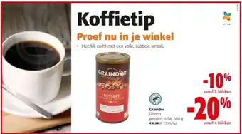 Colruyt Graindor Dessert gemalen koffie 500 g aanbieding