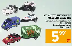 Trafic Set Auto's met Frictie en Aanhangwagen aanbieding