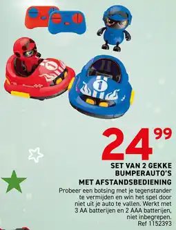 Trafic Set van 2 Gekke Bumperauto's met Afstandsbediening aanbieding