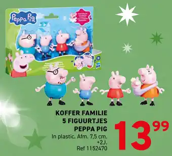 Trafic Koffer familie 5 figuurtjes peppa pig aanbieding
