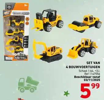 Trafic Set van 4 bouwvoertuigen aanbieding