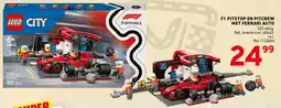 Trafic Lego Ciy f1 pitstop en pitcrew met ferrari auto aanbieding