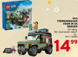 Trafic Lego city 4x4 terreinwagen voor in de bergen aanbieding