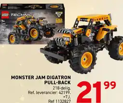 Trafic Lego technic monster jam digatron pull-back aanbieding