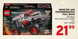 Trafic Lego technic monster jam thunderroarus pull-back aanbieding