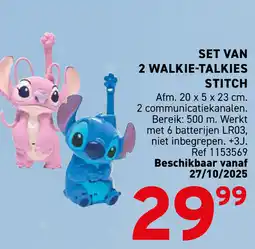Trafic Set van 2 walkie-talkies stitch aanbieding