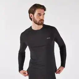 Decathlon Naadloos hardloopshirt met lange mouwen voor heren Run 500 zwart aanbieding