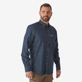 Decathlon Herenoverhemd geruit blauw aanbieding
