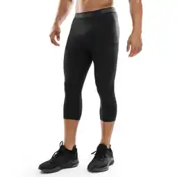 Decathlon Heren Fitness driekwart sportlegging Enlli Zwart aanbieding