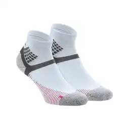 Decathlon Wandelsokken Hike 500 mid grijs rood 2 paar aanbieding