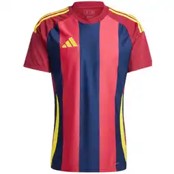 Decathlon Heren Adidas Striped 24 Jersey - Marineblauw en Bordeaux aanbieding