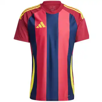 Decathlon Heren Adidas Striped 24 Jersey - Marineblauw en Bordeaux aanbieding