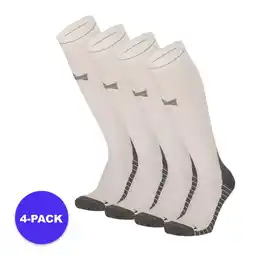 Decathlon Xtreme - Running/Compressiesokken - 4-Pack - Wit Compressiekousen hardlopen aanbieding