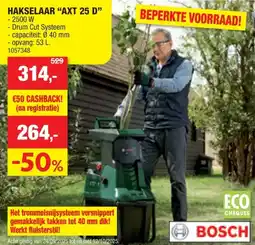 Hubo Bosch AXT 25 D fluisterhakselaar 2500W aanbieding