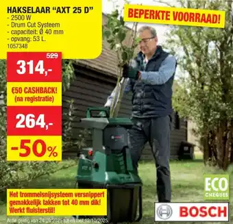 Bosch AXT 25 D fluisterhakselaar 2500W