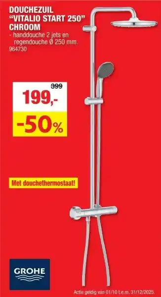 Hubo GROHE Vitalio Start 250 inbouw doucheset aanbieding