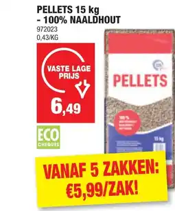 Hubo BG pellets naaldhout 15kg aanbieding