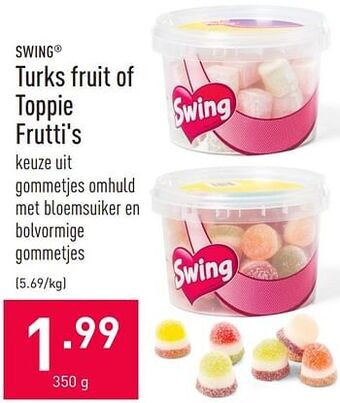 ALDI Turks fruit of toppie frutti`s aanbieding