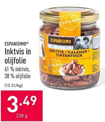 ALDI Inktvis in olijfolie aanbieding