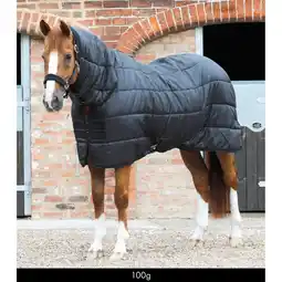 Decathlon Tweedehands - Onderdeken voor paarden met halsbedekking Premier Equine 100 g aanbieding