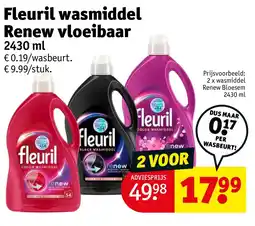Kruidvat Fleuril wasmiddel Renew vloeibaar aanbieding