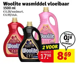 Kruidvat Woolite wasmiddel vloeibaar aanbieding