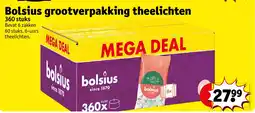 Kruidvat Bolsius grootverpakking theelichten aanbieding