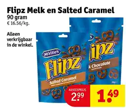Kruidvat Flipz Melk en Salted Caramel aanbieding