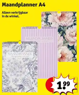 Kruidvat Maandplanner A4 aanbieding