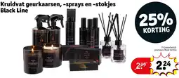 Kruidvat Kruidvat geurkaarsen, -sprays en -stokjes Black Line aanbieding