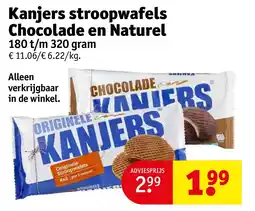 Kruidvat Kanjers stroopwafels Chocolade en Naturel aanbieding