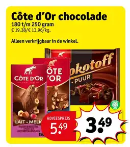 Kruidvat Côte d’Or chocolade aanbieding