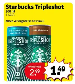 Kruidvat Starbucks Tripleshot aanbieding