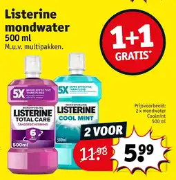 Kruidvat Listerine mondwater aanbieding