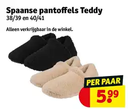 Kruidvat Spaanse pantoffels Teddy aanbieding