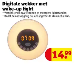Kruidvat Digitale wekker met wake-up light aanbieding