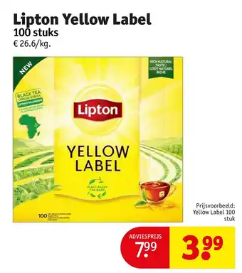 Kruidvat Lipton Yellow Label aanbieding