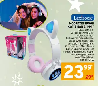 Trafic Hoofdtelefoon cat's ear 2-in-1 aanbieding