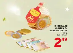 Trafic Chocolade munten en bankbiljetten aanbieding