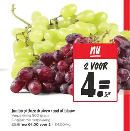 Jumbo Jumbo pitloze druiven rood of blauw aanbieding