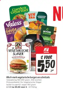Jumbo Alle A-merk vegetarische burgers en schnitzels aanbieding