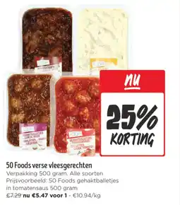 Jumbo 50 foods verse vleesgerechten aanbieding