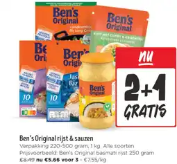 Jumbo Ben's Original rijst & sauzen aanbieding