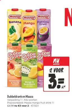 Jumbo Dubbeldrank en Maaza aanbieding