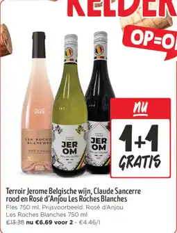 Jumbo Terroir jerome belgische wijn claude sancerre rood en rosé d'anjou les roches blanches aanbieding
